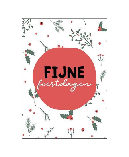 Kaart - Fijne feestdagen + Christmas blossoms