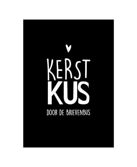 Kaart - Kerst kus door de brievenbus