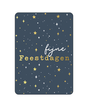 Kaart - Stars by Night Fijne Feestdagen
