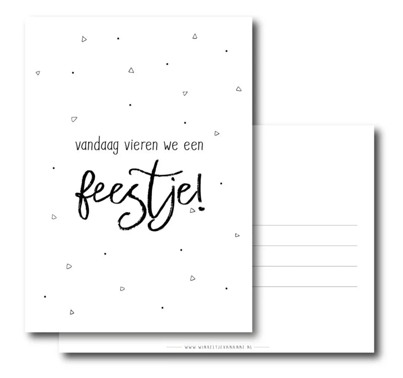 Kaart_Vandaagvierenweeenfeestje_Wit_Zwart