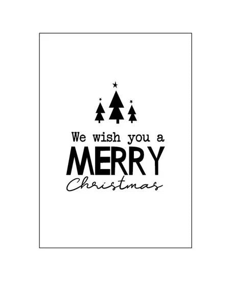 Kaart - We wish you a merry Christmas