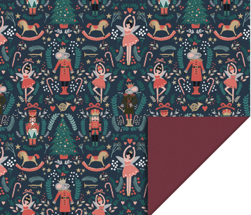 Kerst inpakpapier - X-mas The Nutcracker 30cm x 3 meter