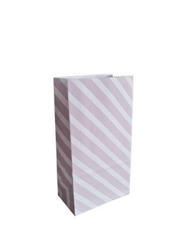 Blokbodemzak - Diagonal lines lila - Small