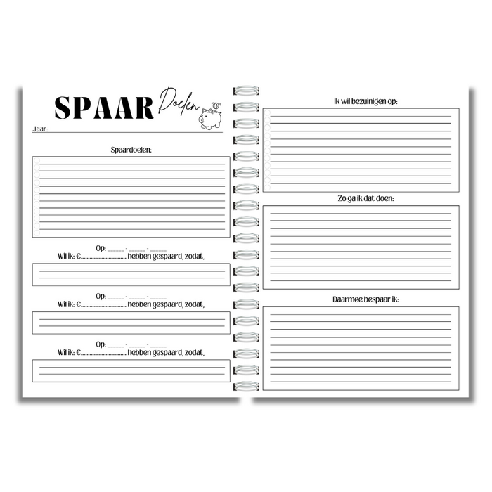 Levensplanner - spaar doelen