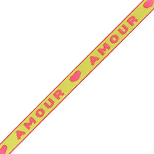 Lint met tekst - Amour - Neon green / Yellow