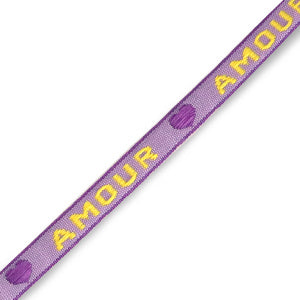 Lint met tekst - Amour - Paars