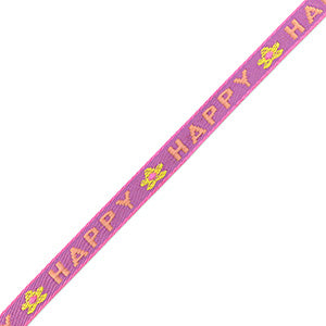 Lint met tekst - Happy - Lila