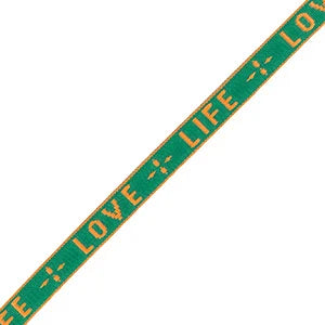 Lint met tekst - Love life - Green