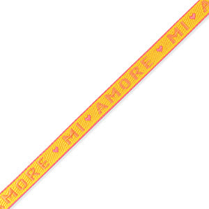 Lint met tekst - Mi amore - Yellow