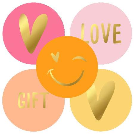 Stickers - Love (5 varianten) - (10 stuks)