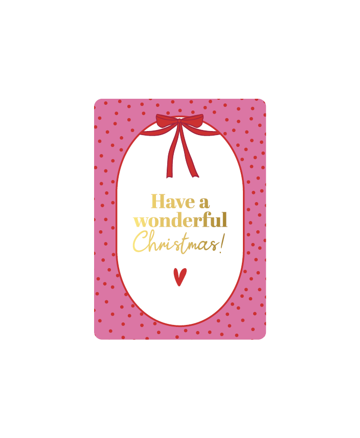 Mini kaartje - Cadeaukaartjes A7 - Have a wondeful Christmas