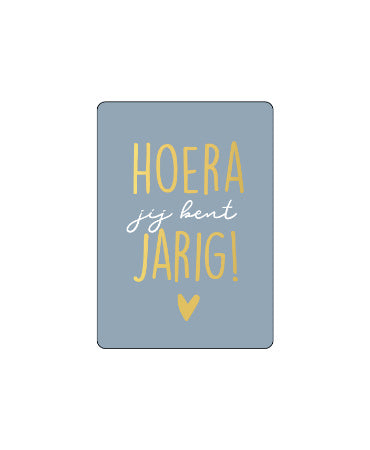 Mini kaartjes - Hoera jij bent jarig