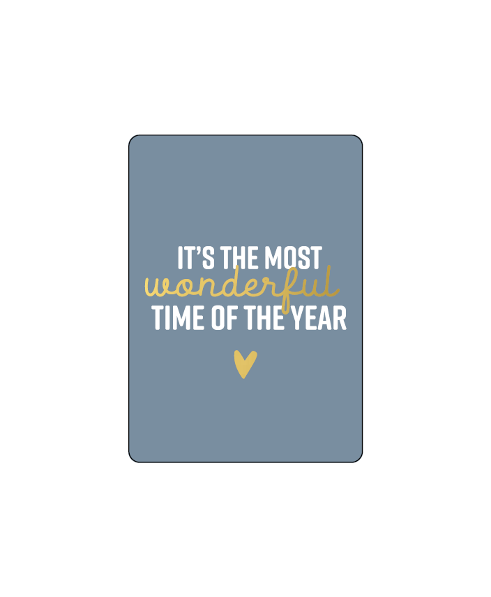 Kerst mini kaartjes - It's the most wonderful time of the year