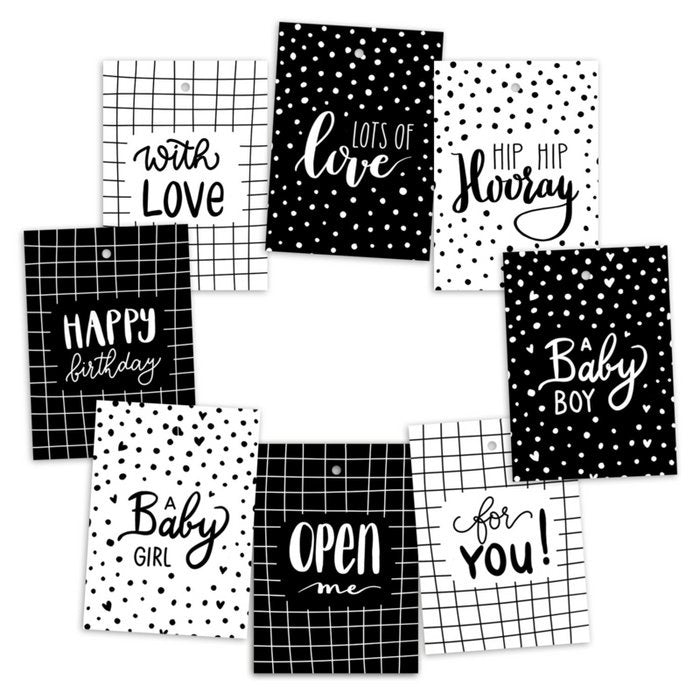 Minikaartjes_cadeaulabels_Zwart-wit