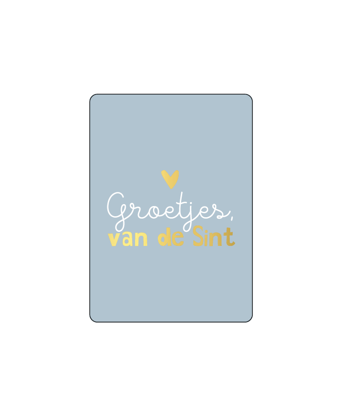 Sinterklaas Mini kaartjes  - groetjes van de sint