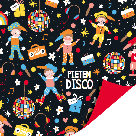 Inpakpapier - Pieten disco