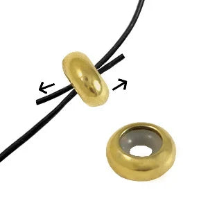 (RVS) Stainless steel - Smart bead stopper 10x4mm - Goud