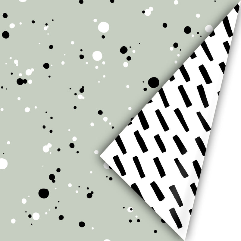 Inpakpapier - Random spots - Cool Het cadeaupapier is 30 cm x 3 meter. 