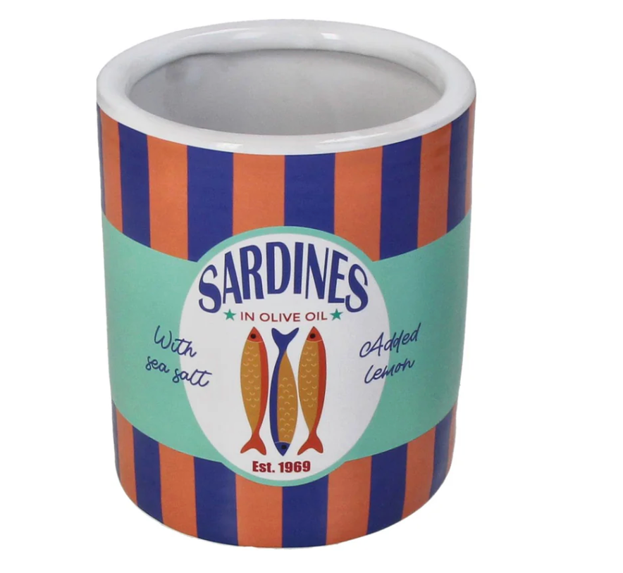 Vaas / potje - Sardines - 11x11x13.3cm