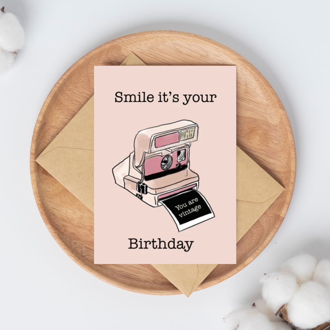 Verjaardagkaart - Smile it's your birthday