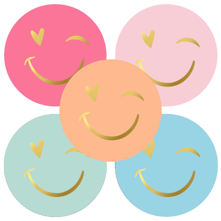 Stickers - Smiley (5 varianten) - (10 stuks)