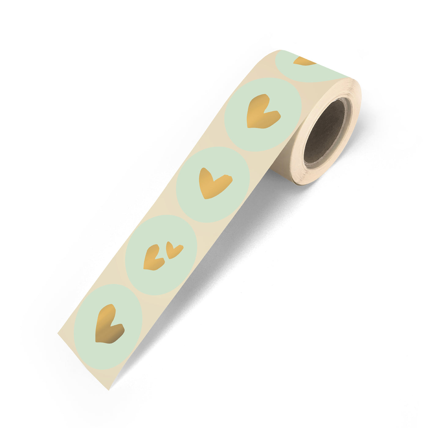 Stickers - Solo Hearts - Mint / Goud