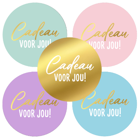 Stickers - Cadeau voor jou (5 varianten) - (10 stuks)
