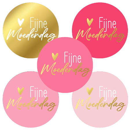 Stickers - Fijne Moederdag (5 varianten) - (10 stuks)