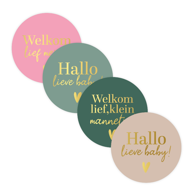 Stickers - Welkom lieve ... (10 stuks)
