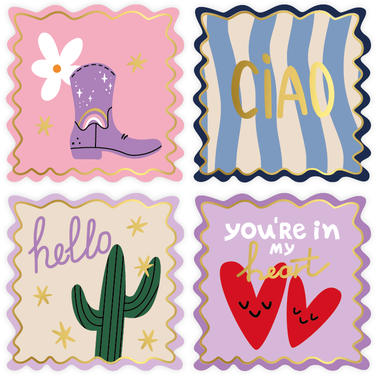 Stickers 60x60mm - Ciao (4 varianten)