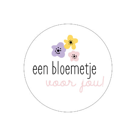 Stickers - Een bloemetje voor jou (5 stuks)