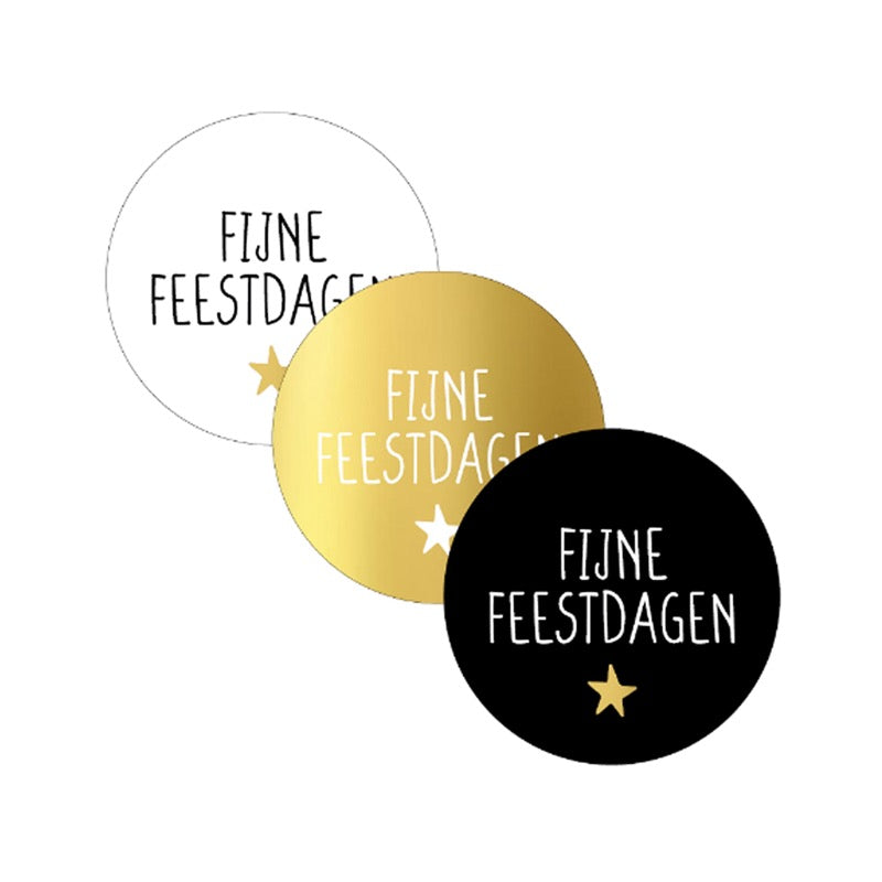 Stickers - Fijne Feestdagen (5 stuks)