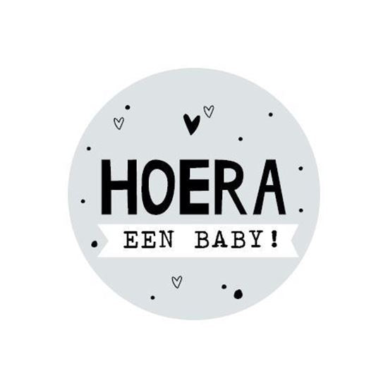 Stickers - Hoera een baby (5 stuks)