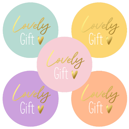 Stickers - Lovely gift kleurrijk (10 stuks)