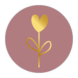 Stickers - Nude with Gold Flower (5 stuks)
