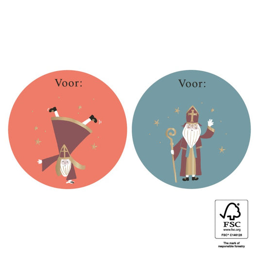 Sinterklaas stickers - Duo - Acrobaat (5 stuks)