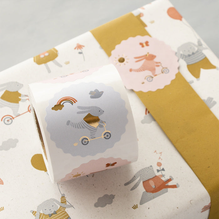 Stickers - Sweet Bunny Gold Vignet (5 stuks)