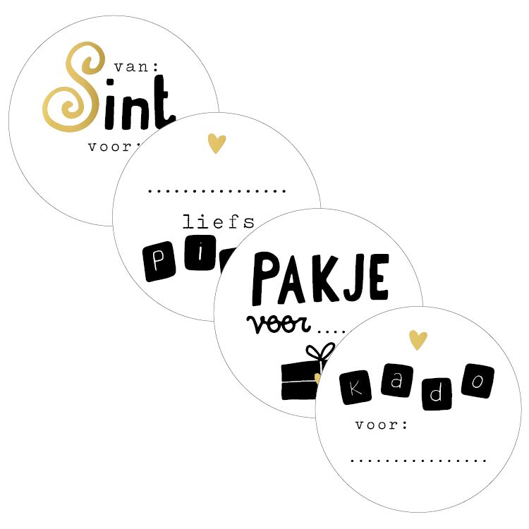 Stickers || Van Sint Voor: (4 varianten) - 5 stuks