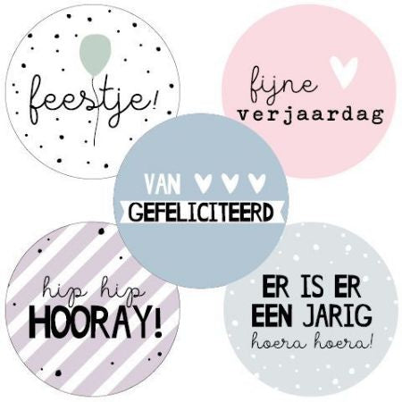 Stickers - Verjaardag (5 stuks)