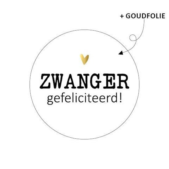 Stickers - Zwanger gefeliciteerd (5 stuks)