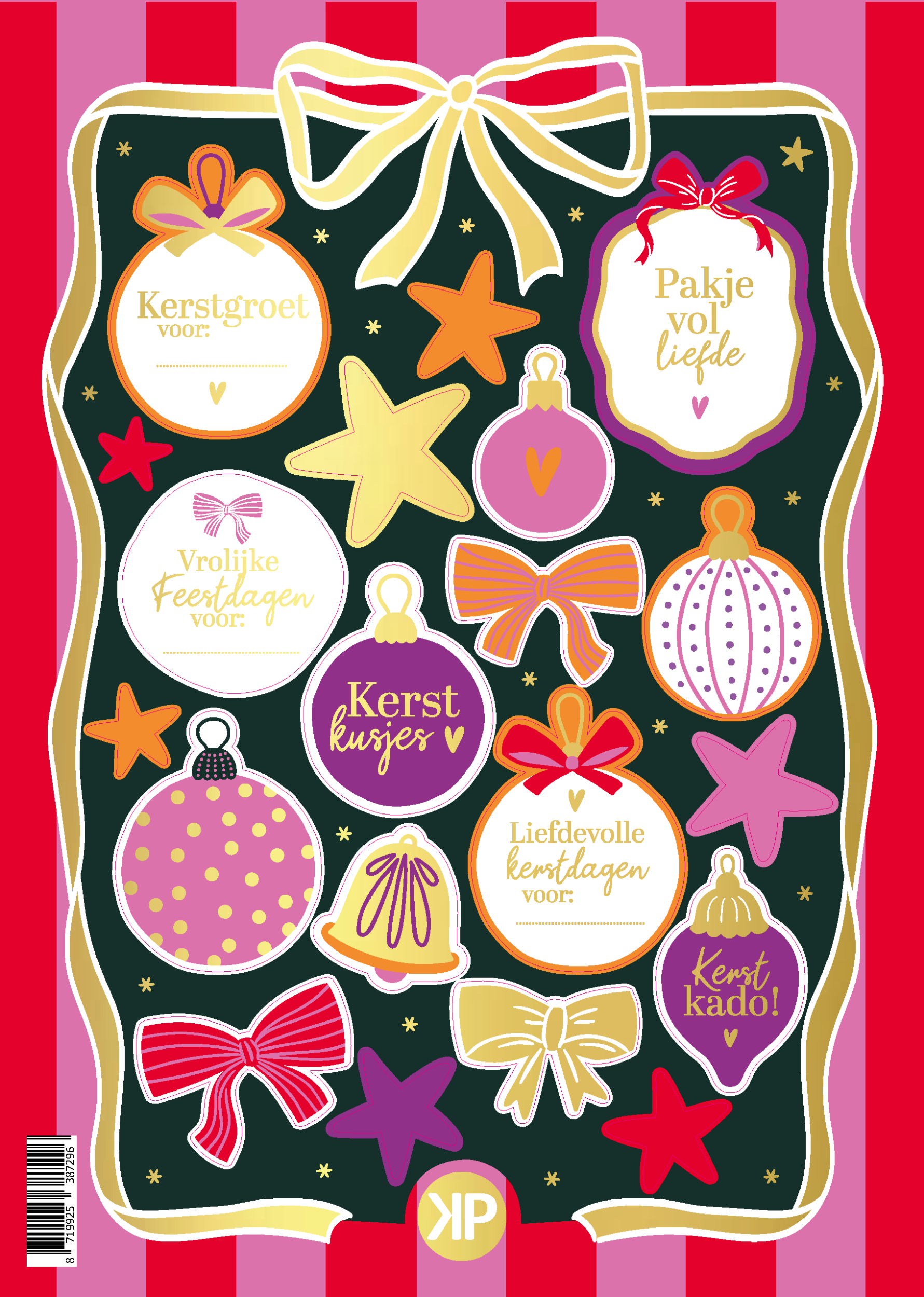 Stickervel kerst 25 stickers
