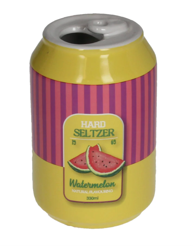 Vaas - seltz watermelon - vorm van blikje - 7x7x11.2cm