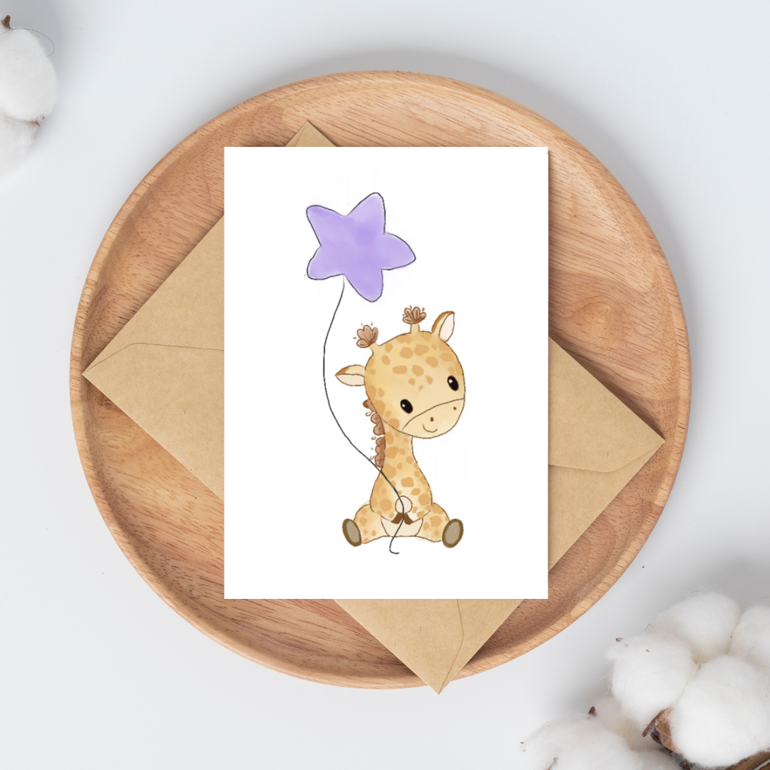 Verjaardagkaart - Giraffe