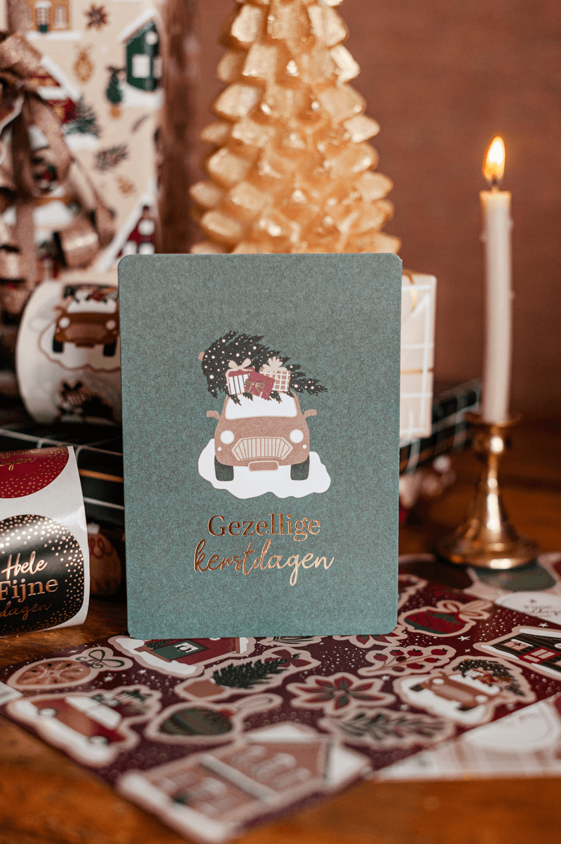 Kaart - Wenskaarten A6 - Gezellige kerstdagen