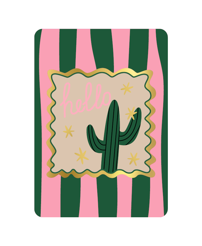 Wenskaarten A6 - Hello_cactus