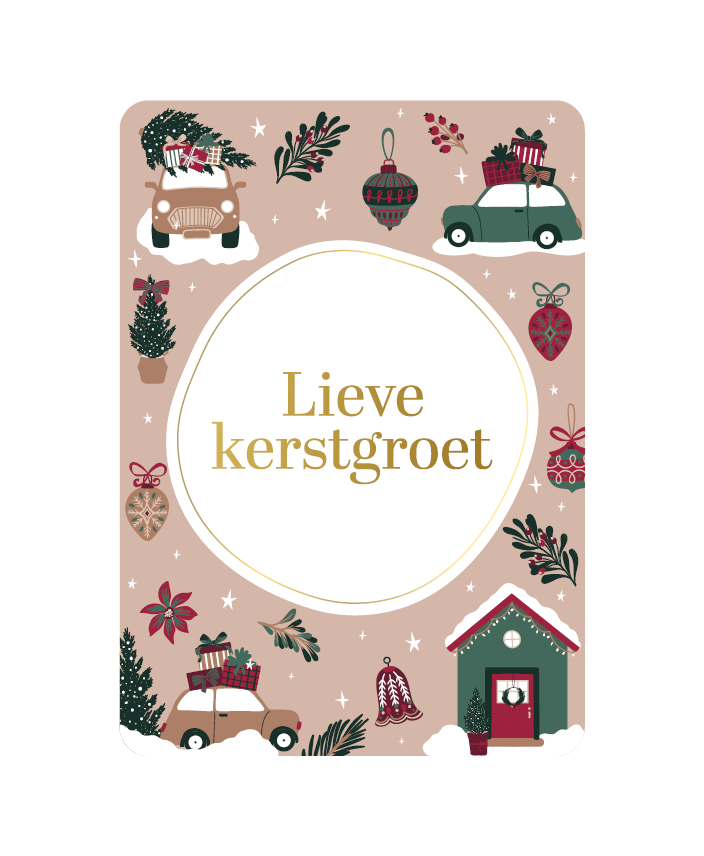 Wenskaarten A6 - Lieve kerstgroet