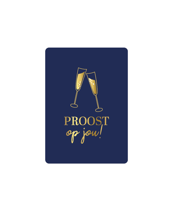 Mini kaartje - Proost op jou,