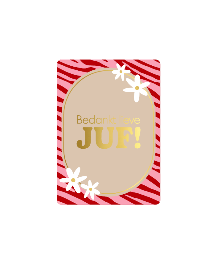 Cadeaukaartjes zijn leuk om toe te voegen bij een bosje bloemen, doosje bonbons of uw geschenk. Door het kleine formaat kaart ook ideaal om toe te voegen bij de verzending van een pakket of cadeautje voor een extra persoonlijke touch. Op de achterzijde van het kaartje is ruimte om een persoonlijke boodschap op te schrijven.