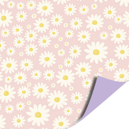 Dit Inpakpapier heet Daisnes pink en is 30 cm x 3 meter.