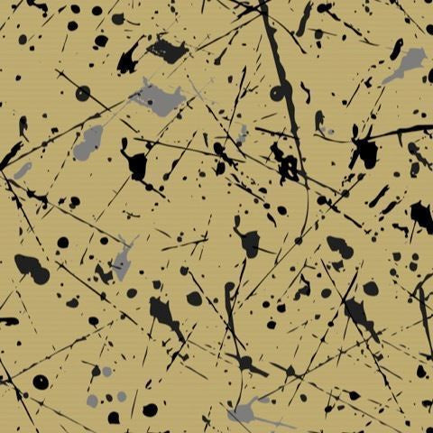 Inpakpapier - Kraft - Splash Black Het cadeaupapier is 30 cm x 3 meter. 